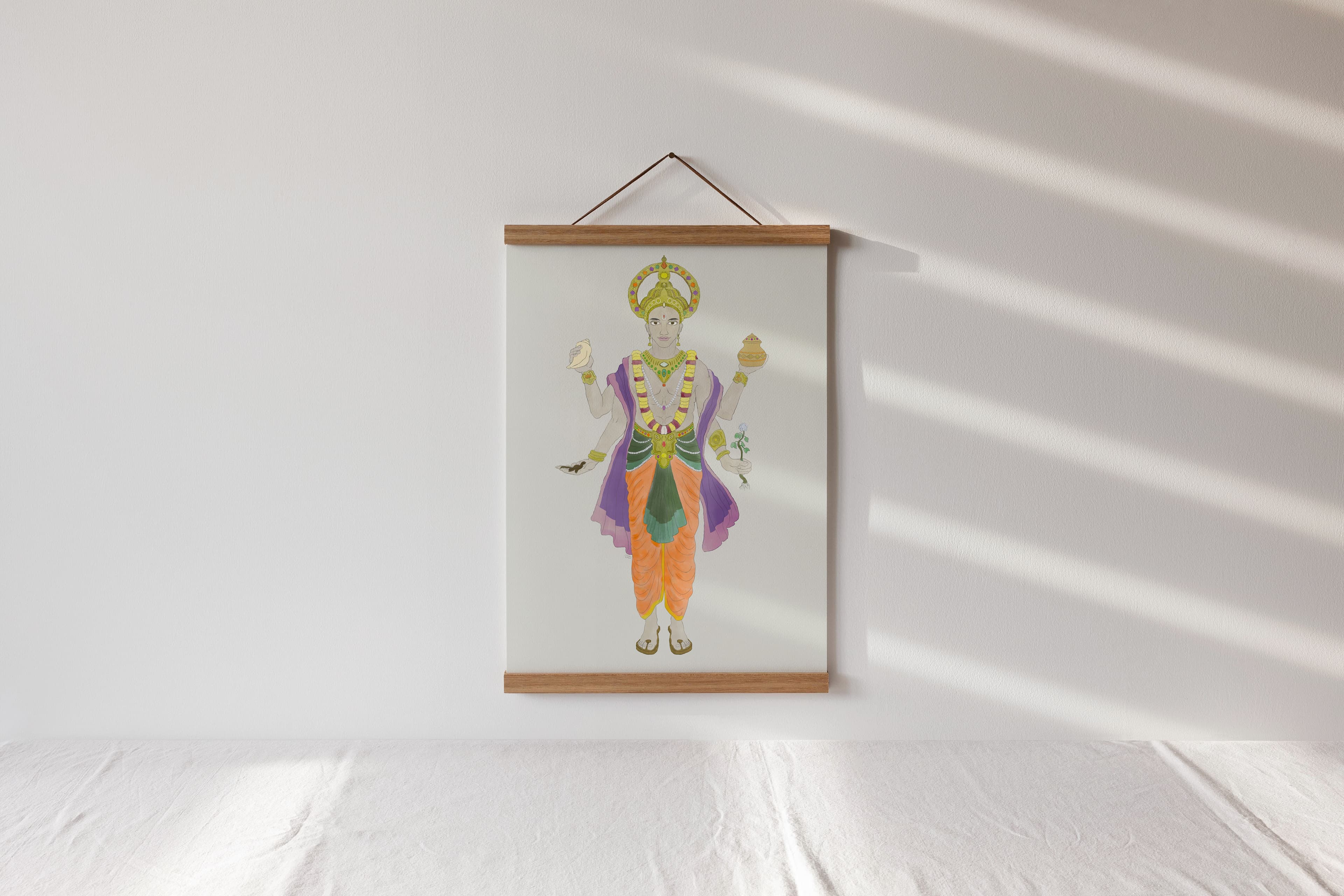Lord Dhanvantari Art Print — God of Ayurveda