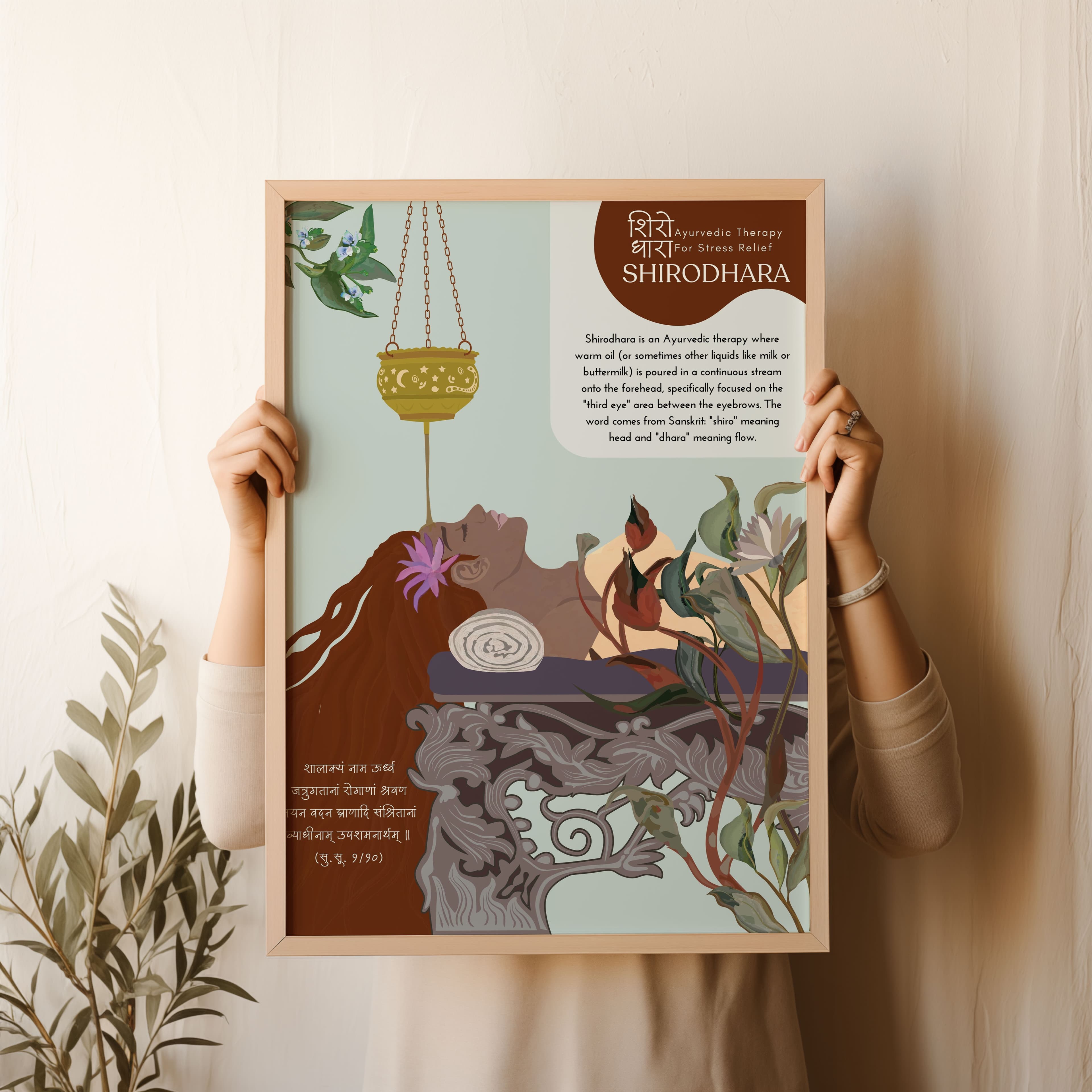 Shirodhara & Panchakarma Therapy Art Poster