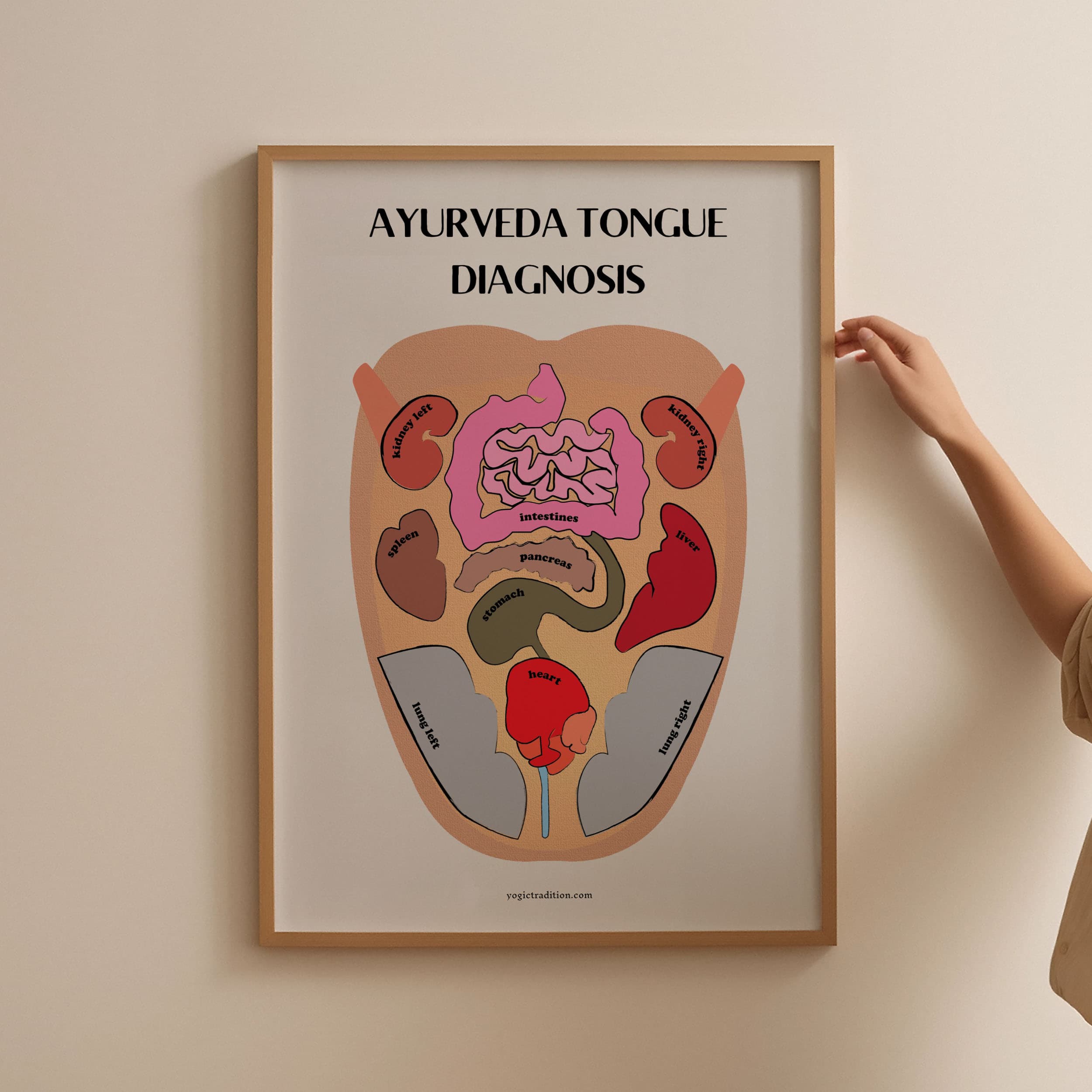 Ayurveda Tongue Diagnosis Chart Poster & Planner Insert